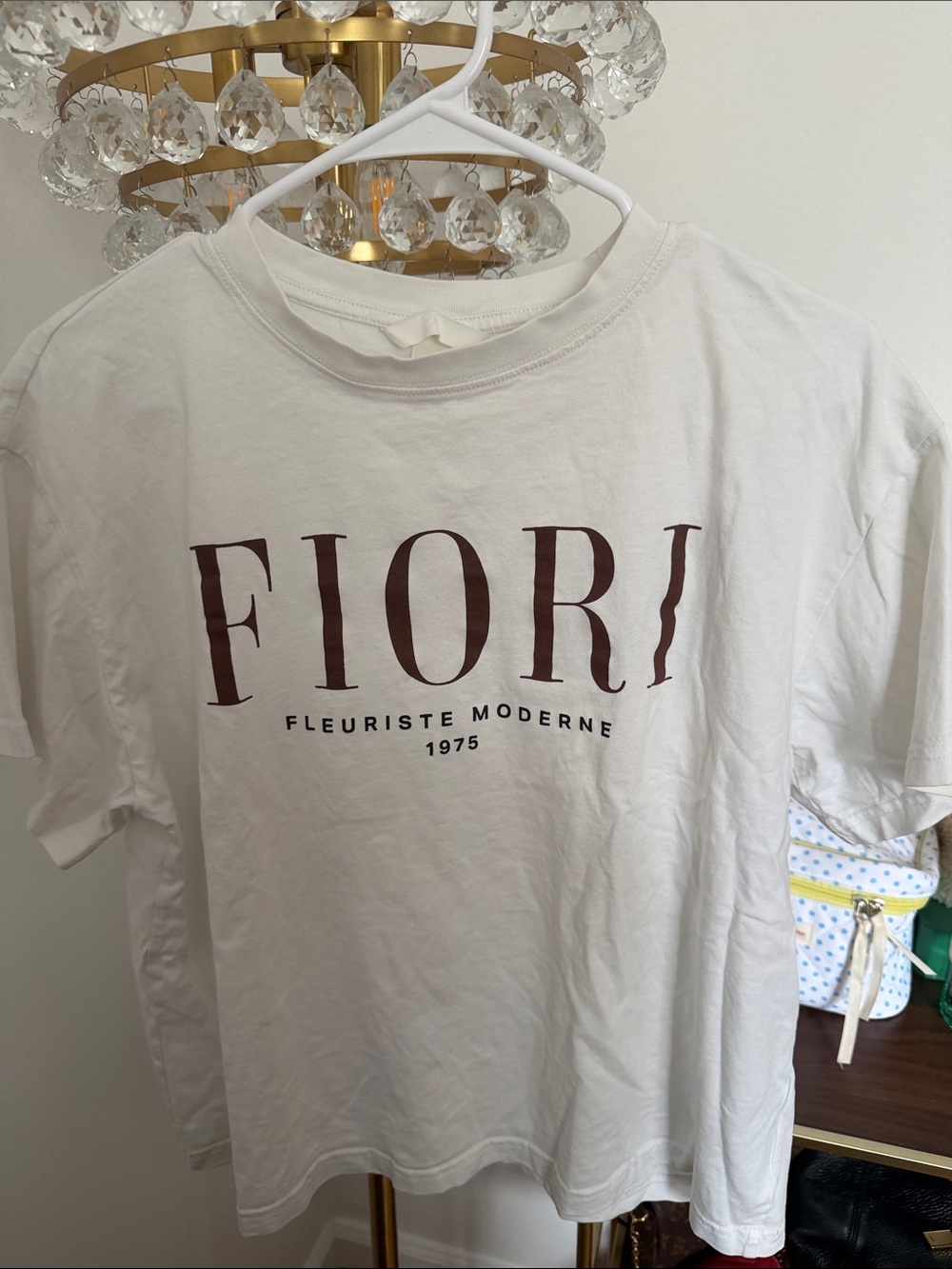 Isabel Marant pour H&M White Tee with Burgundy FIORI Logo